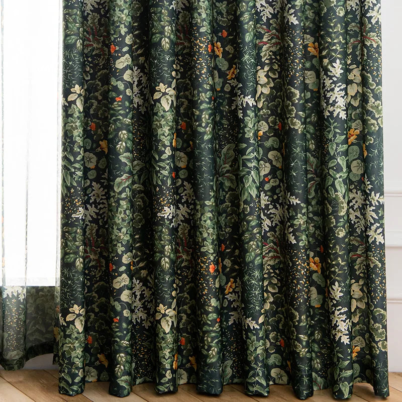 Farmhouse Forest Printed Cotton Blend Custom Made Drapery – Classic ...