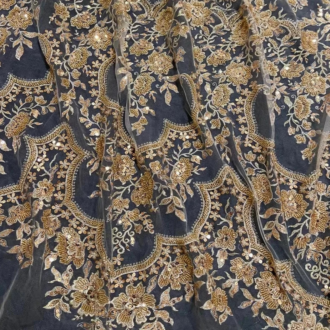 gold lace material for dresses Yellow and Gold Laces