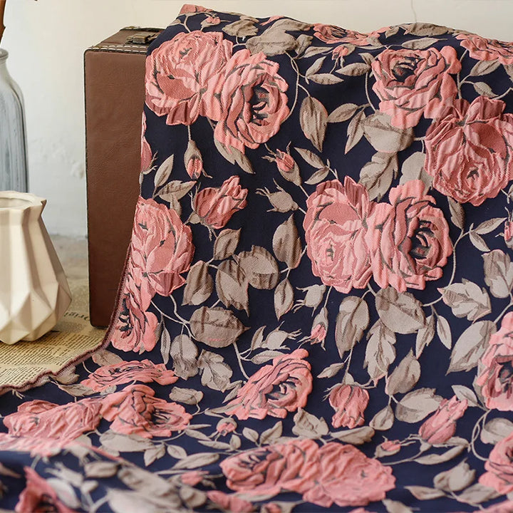 Zinga 3D Large Flower Yarn Dyed Jacquard Fabric