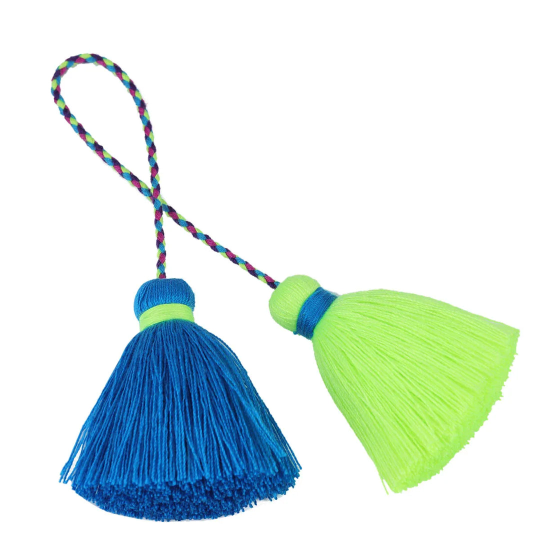 2 PC Vireau Double Tassel Cotton Thread Cord Tassels