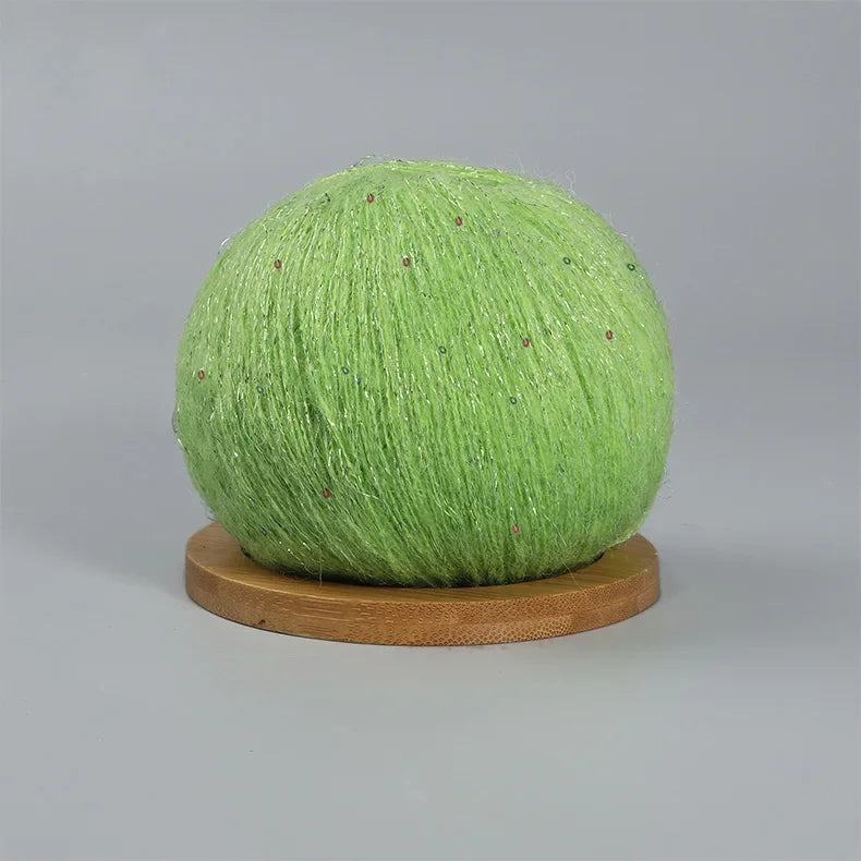 50g Lace  Mohair Yarn with Sequins