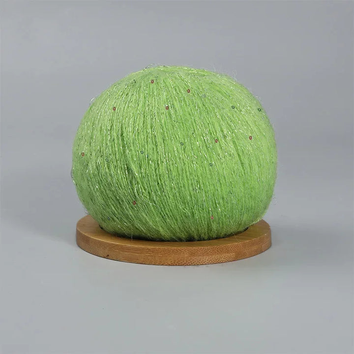 50g Lace  Mohair Yarn with Sequins