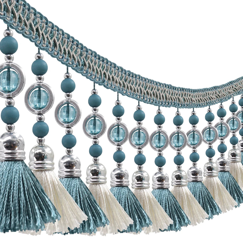3 YD / Bravelle Tassel Beaded Fringe Trim