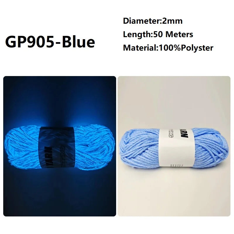 2mm 4mm Luminous Yarn Glow in the Dark Yarn