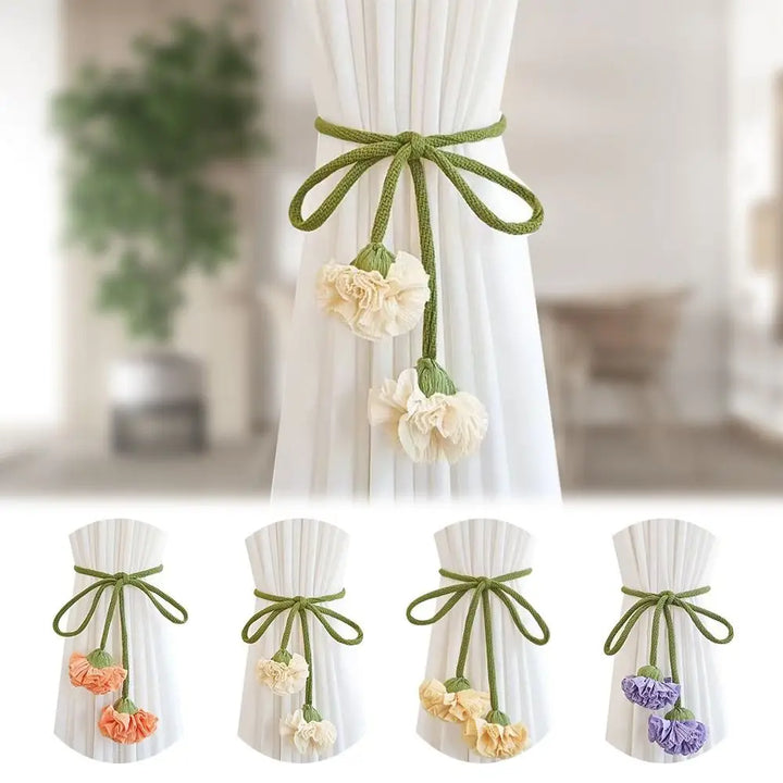 Ravelle Floral Elastic Band Curtain Tieback