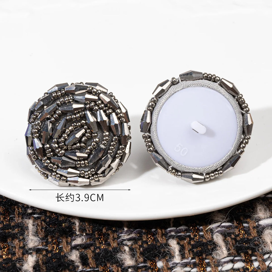 Aqoe 34/39mm Black Bead Button - 3 PC