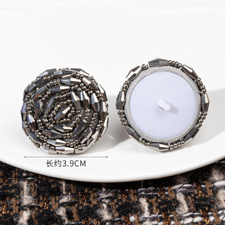 Aqoe 34/39mm Black Bead Button - 3 PC