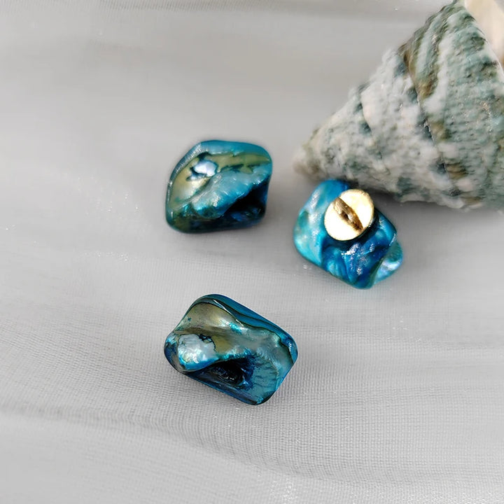 Moex 16MM Irregular Shape Resin Button - 10 PC