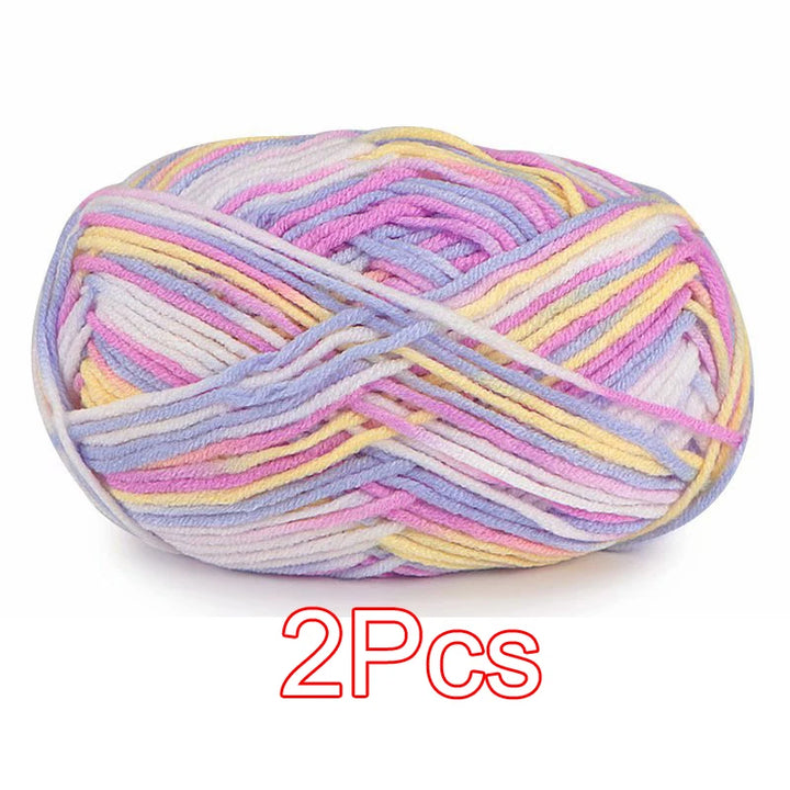 2PC / Tie-dye Crochet Yarn