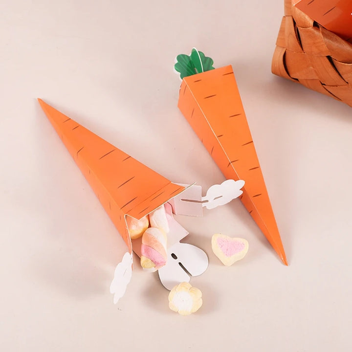 Easter Carrot Paper Candy Gift Box / 12PC