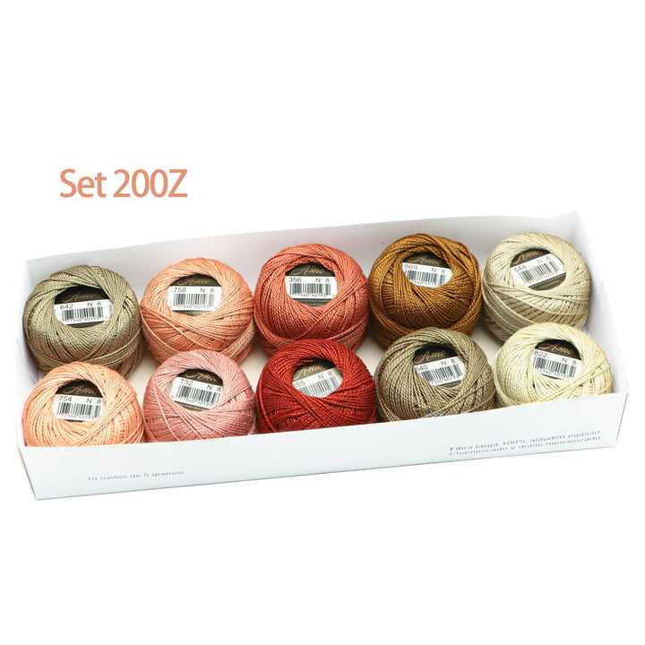 12 Roll / 100% Egyptian Cotton Crochet Thread Set