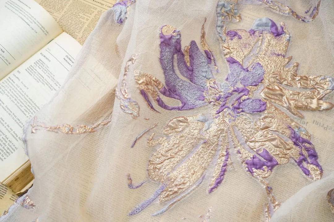 Milosone Semi Sheer Organza Jacquard Fabric