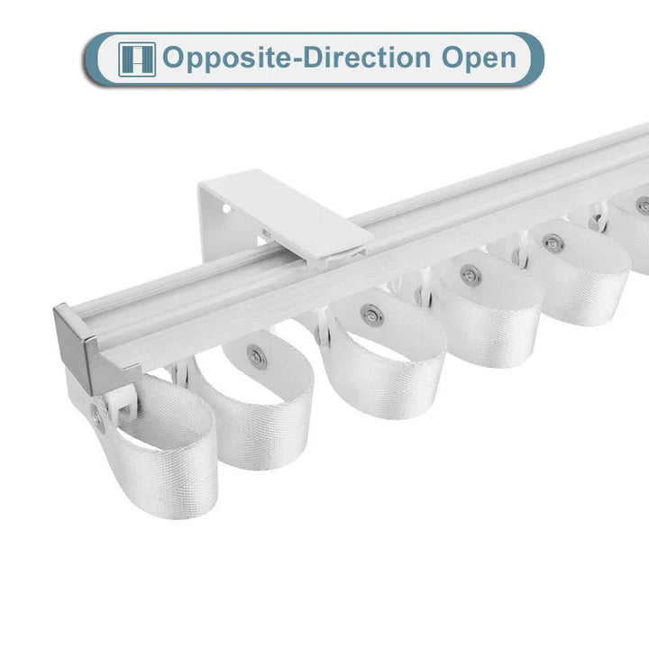 Crest S Fold Ripplefold Wave Curtain Track Set with Heading Tape