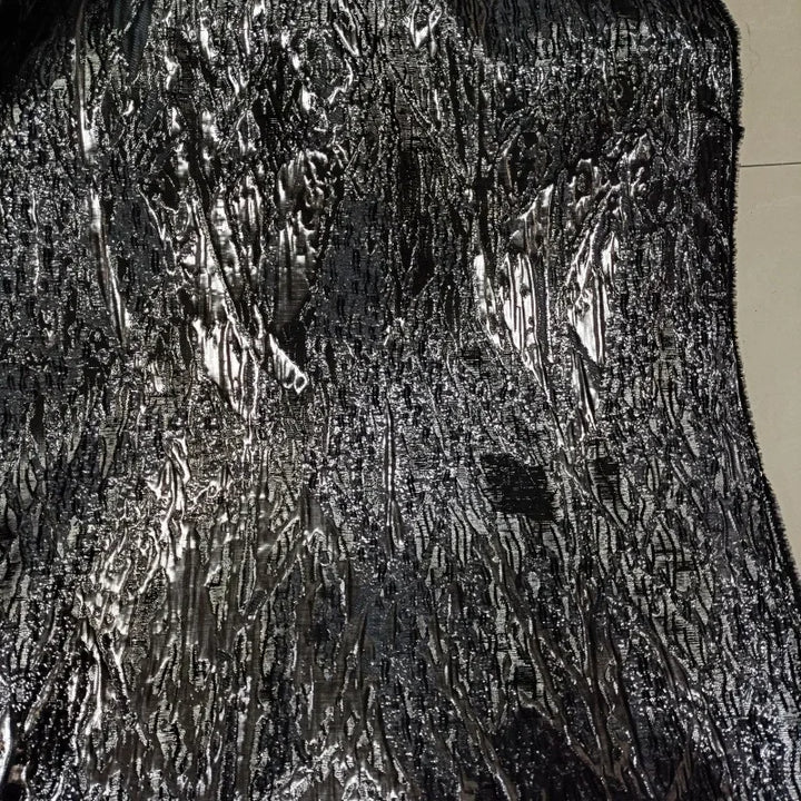 Monique Soft Sheen 3D Abstract Satin Jacquard Fabric