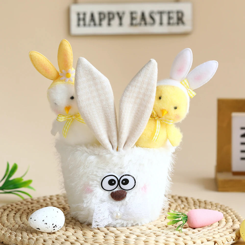 Home Decor Easter Rabbit Bag with Bunnies