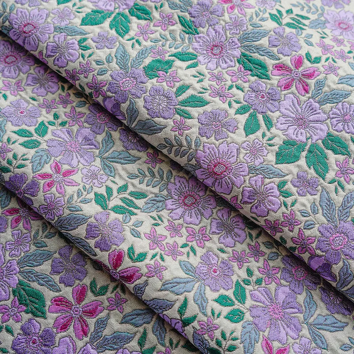 Hamza Lavender Floral Jacquard Fabric