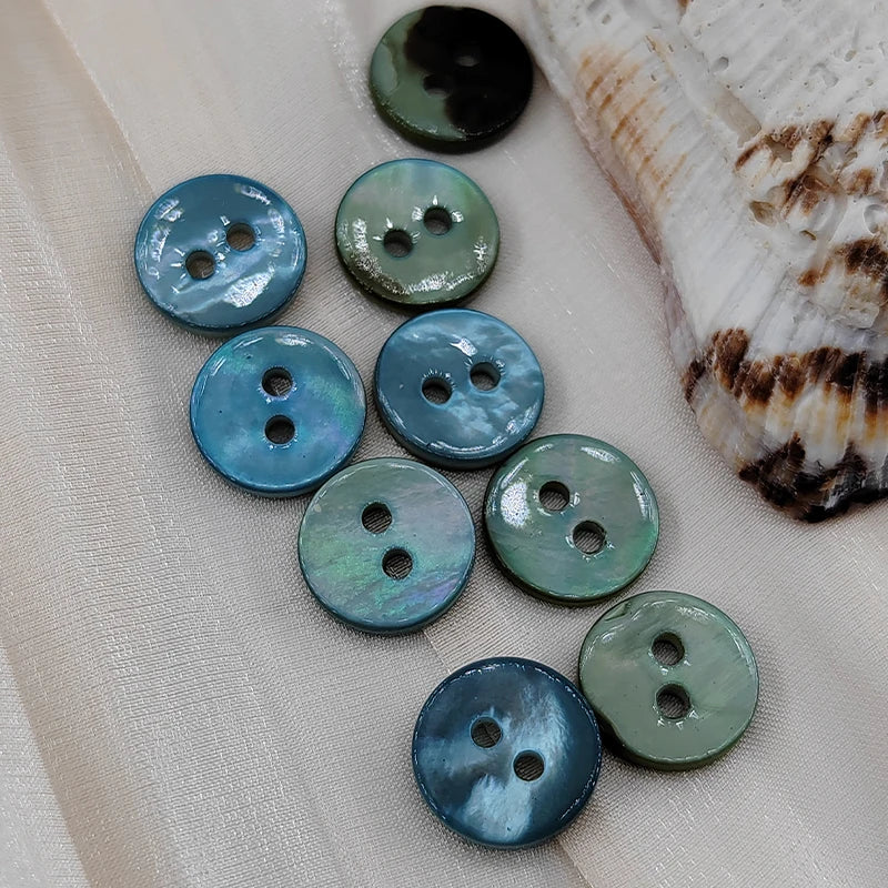 Koers 10MM Colorful Resin Shell Button - 10 PC