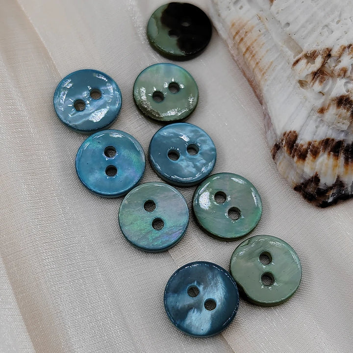 Koers 10MM Colorful Resin Shell Button - 10 PC