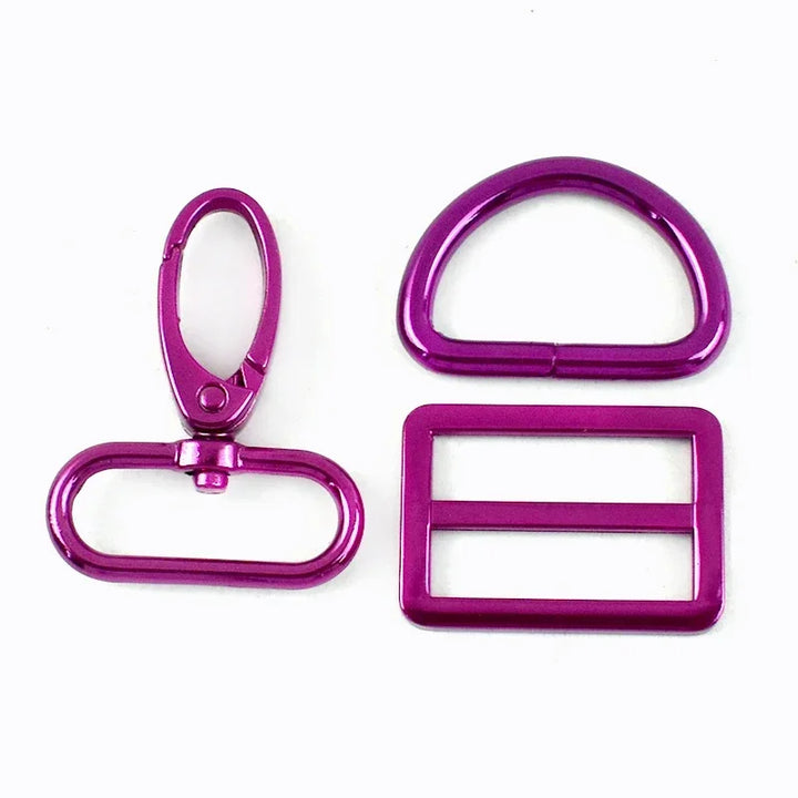 2 SET / 20-38mm Metal Buckles D Ring Lobster Buckle Set