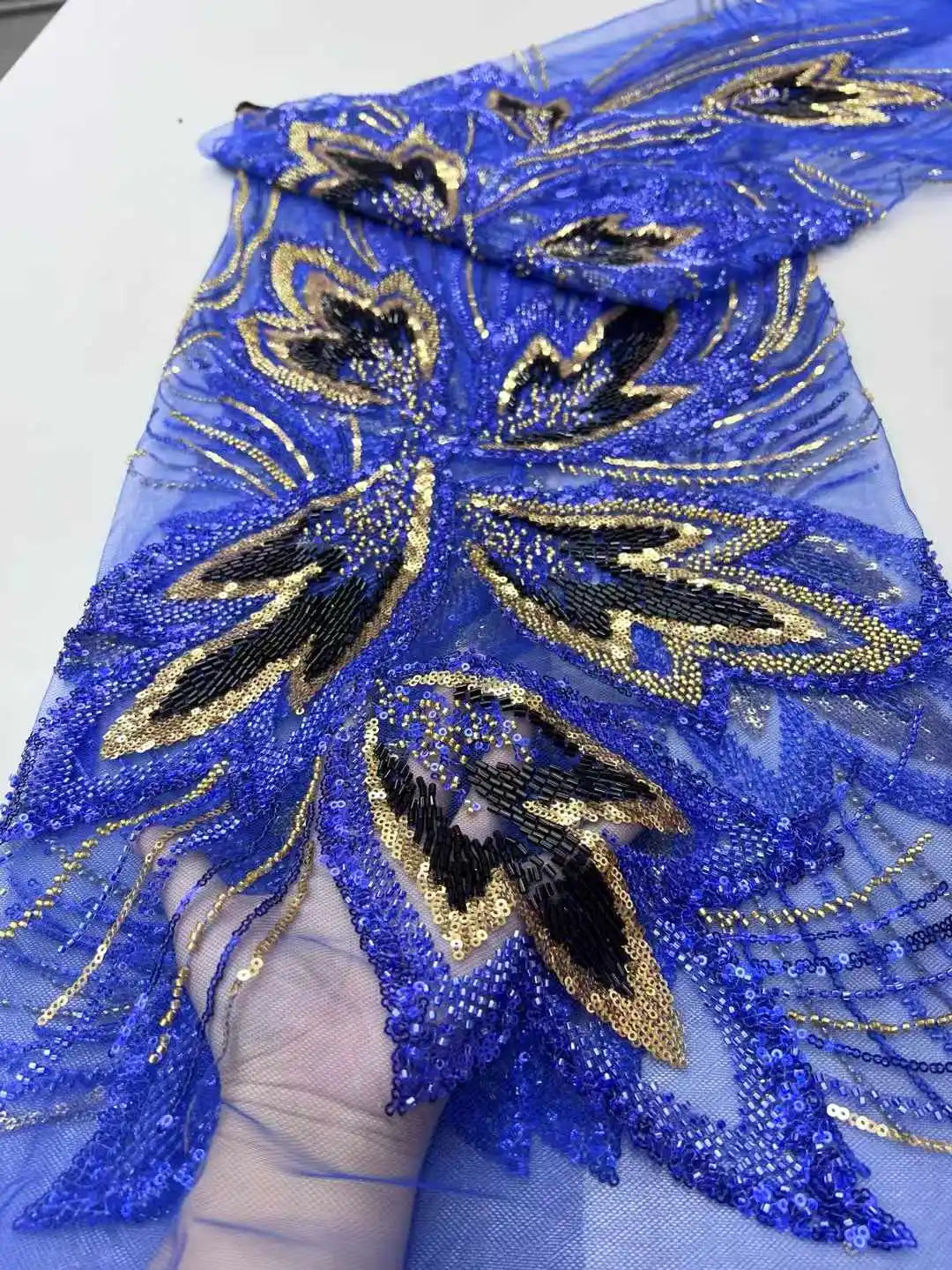 5 YARDS / 10 COLORS / Ornexa Beaded Embroidery Bridal Mesh Lace Fabric