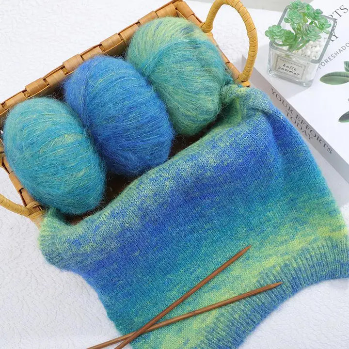 250g/set Colorful Mohair Yarn for Hand Knitting