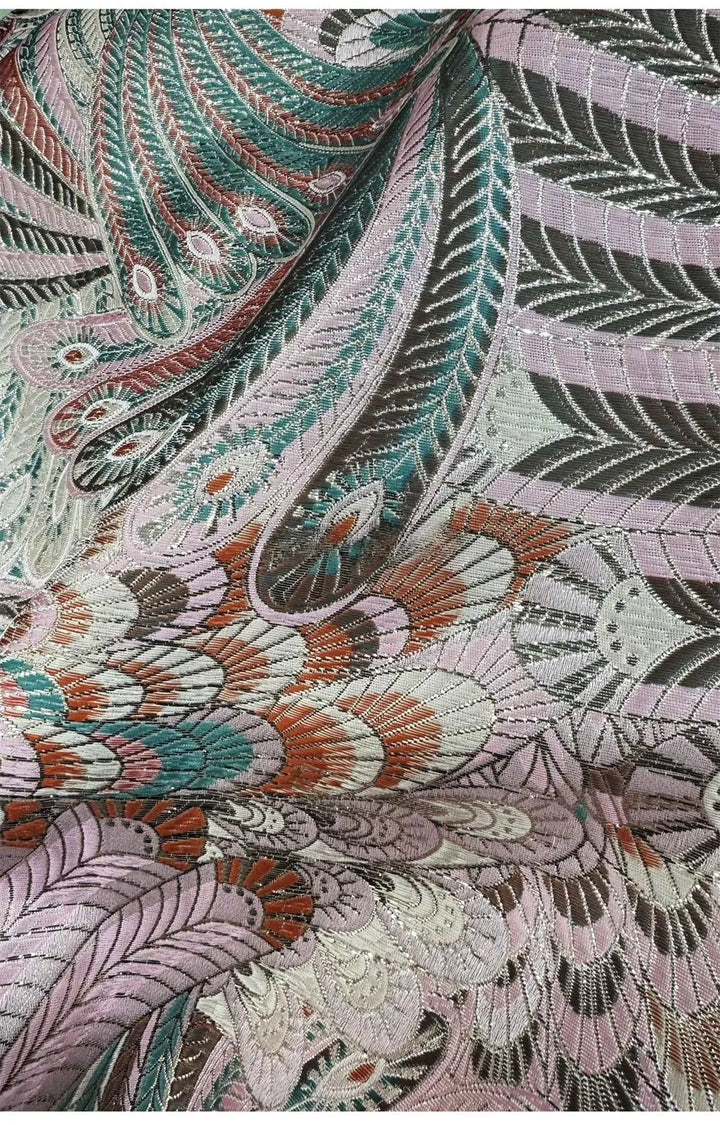 Gullier Beautiful Peacock Design Woven Jacquard Fabric