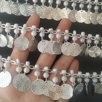 Ramses Metal Beaded Tassel Fringe Trim