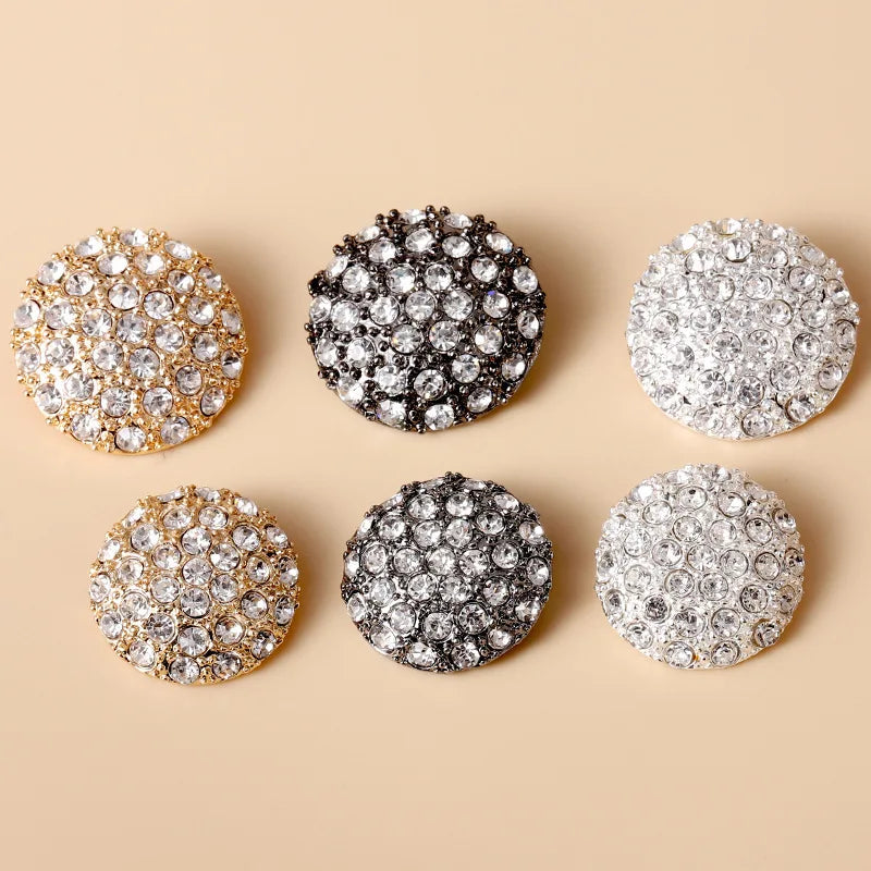 6 PC / Kelli Rhinestone Buttons
