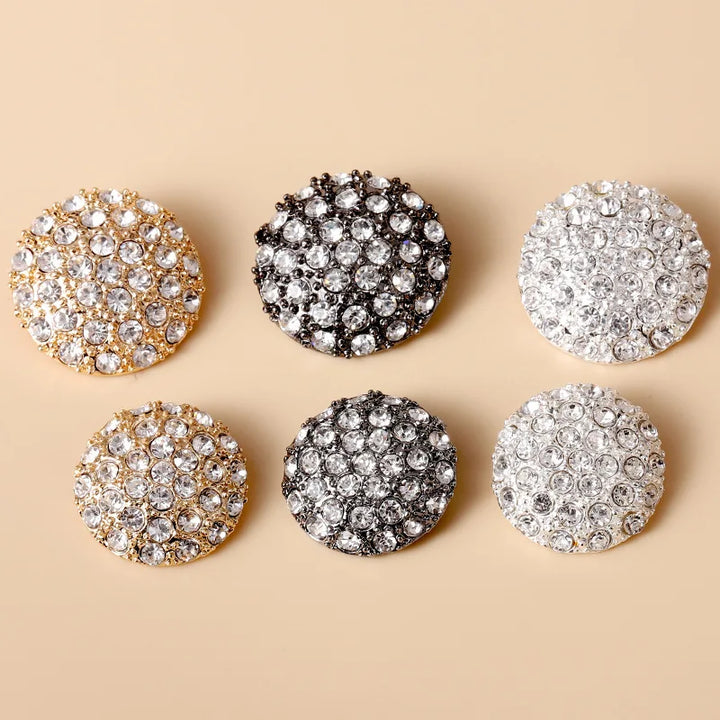 6 PC / Kelli Rhinestone Buttons