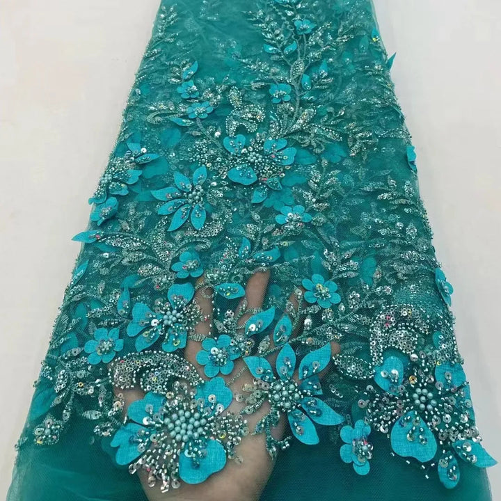 Marcelline Beaded Embroidery Bridal Mesh Lace Fabric