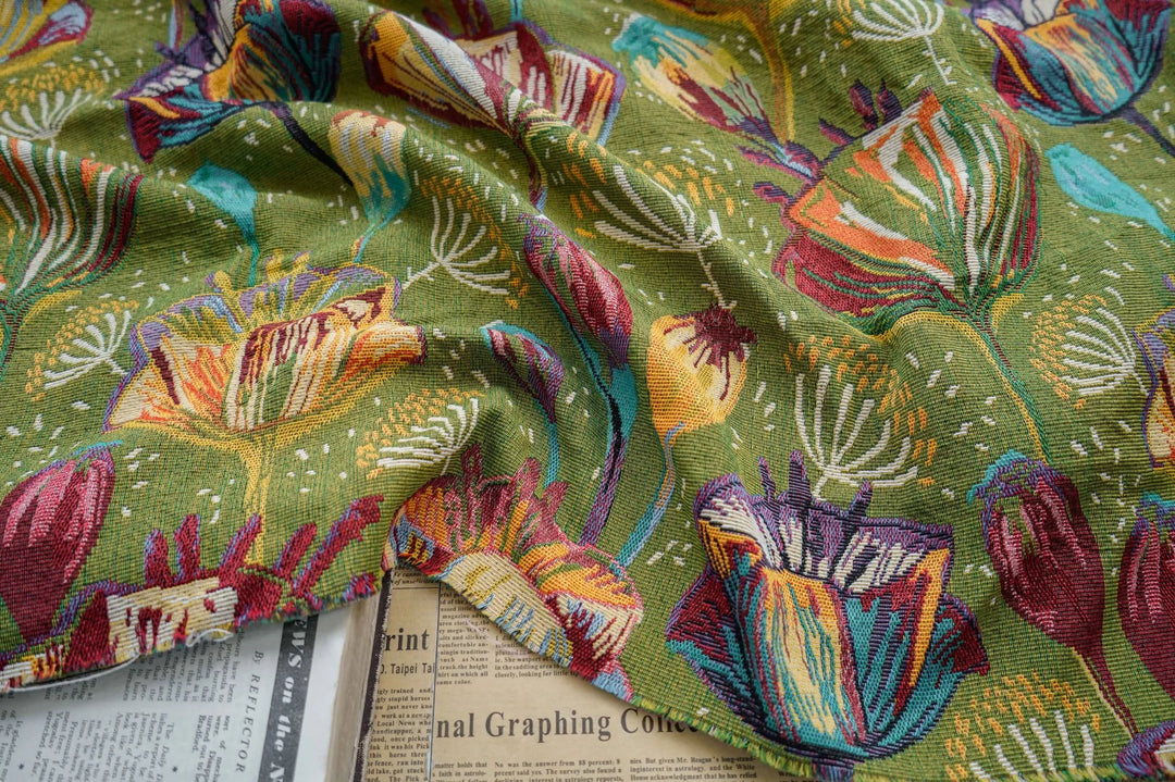 Hoilsea Floral Woven Chenille Jacquard Fabric