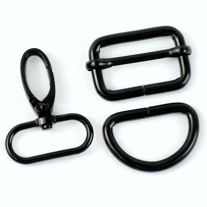 2 SET / 16-38mm Metal Buckles D Ring DIY Accessories Lobster Buckle Set