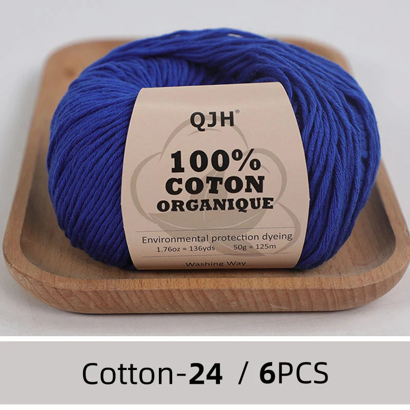 6 PC / 100% Egyptian Cotton Summer Soft Yarn