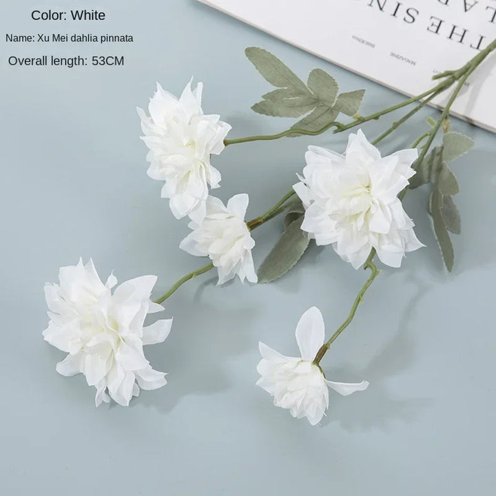 Glimmer 5 Head Artificial Flower Dahlia Flower