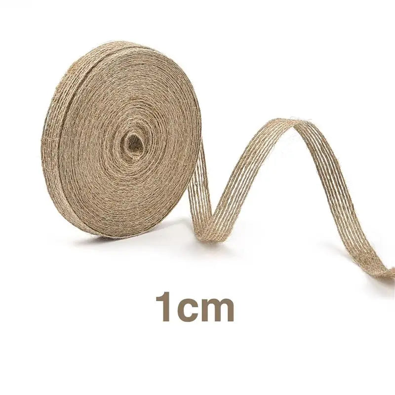 10 Meter / Hessian Burlap Ribbon Roll