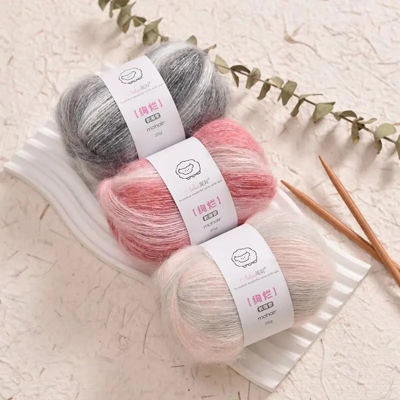 50g Gradient Blended Mohair  Yarn
