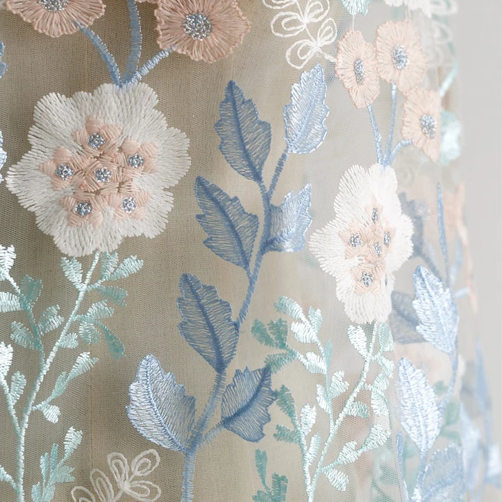 Sila Embroidered Tulle Lace Fabric