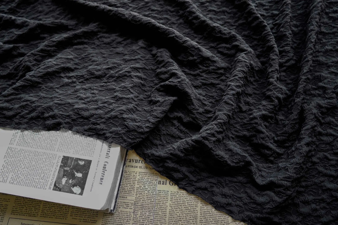 Dupino Black White 3D Jacquard Fabric