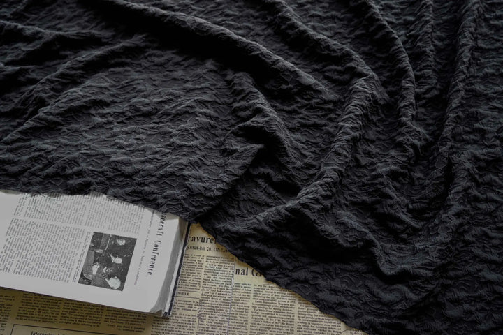 Dupino Black White 3D Jacquard Fabric