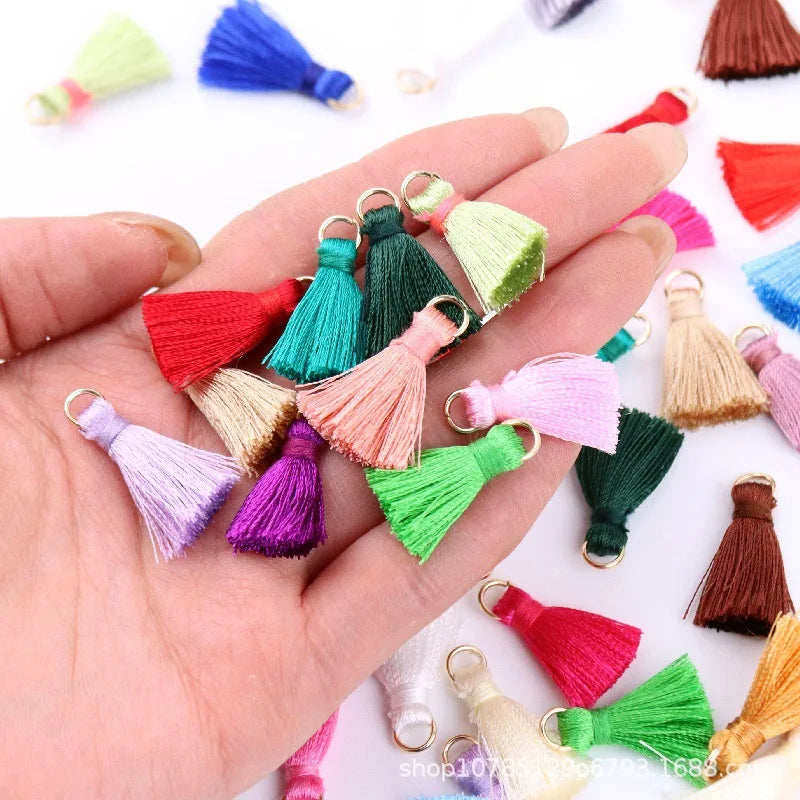 50 PC Mireau 20mm Mini Metal Hanging Ring Tassel