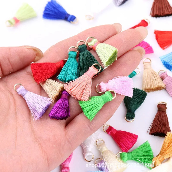 50 PC Mireau 20mm Mini Metal Hanging Ring Tassel