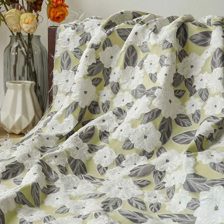 Locke Leaf Flowe Yarn Dyed Jacquard Fabric