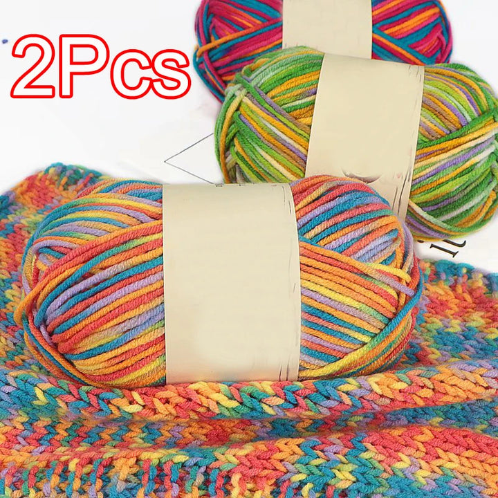 2PC / Tie-dye Crochet Yarn
