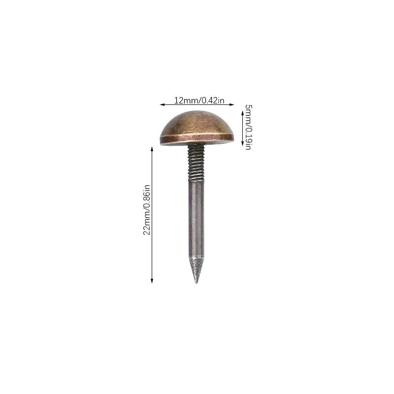 10pc Copper Upholstery Nail Antique Bronze Nails