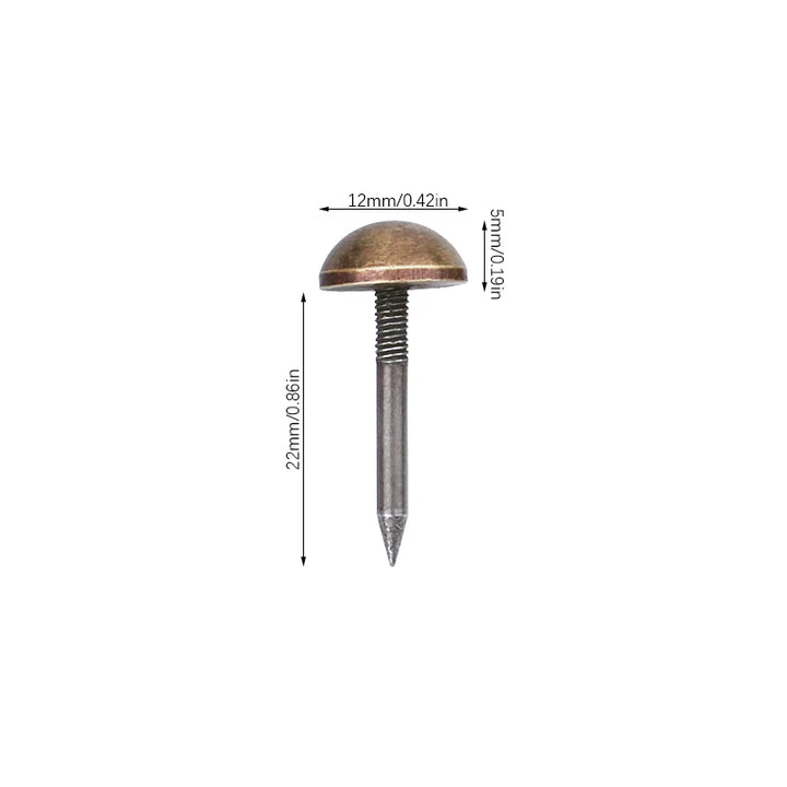 10pc Copper Upholstery Nail Antique Bronze Nails