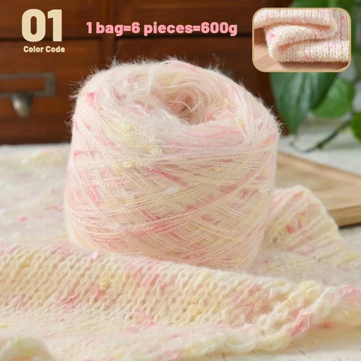 600g Colorful Dot Rainbow Soft Yarn