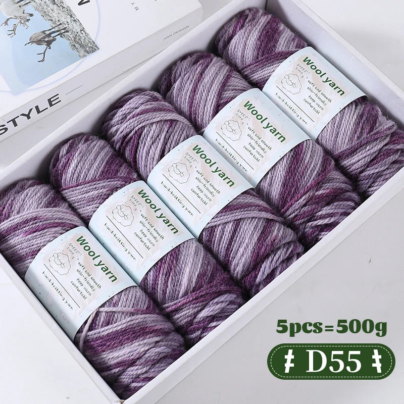 500g Gradient Color Rainbow Yarn