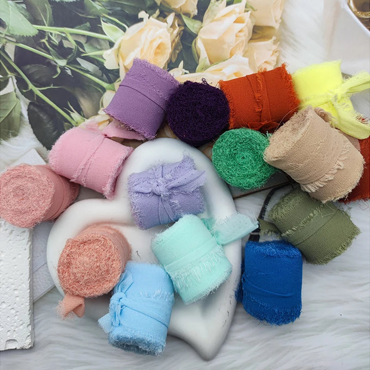 5 Meters / Chiffon Silk Flower Bouquet Wrap Decoration Ribbon