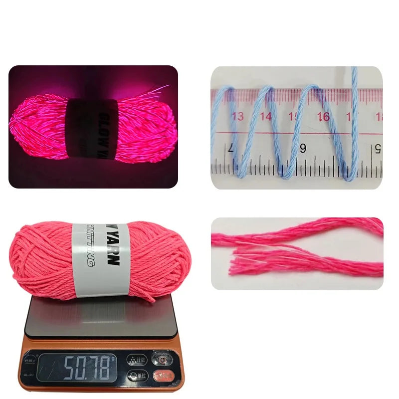 55 Meters Luminous Yarn Novel Functional Yarn Glow In The Dark Yarn