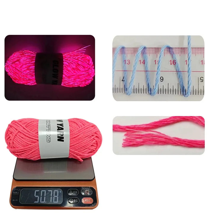 55 Meters Luminous Yarn Novel Functional Yarn Glow In The Dark Yarn